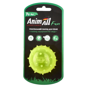 AnimAll Fun м'яч шипований з пищалкою 65 мм зелений AnimAll Fun м'яч шипований з пищалкою 65 мм зелений