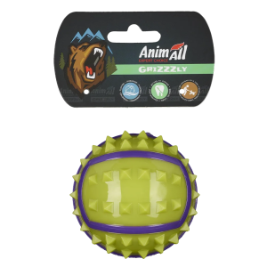 Іграшка AnimAll GrizZzly М’яч шипований для собак жовтий M 8,4 см