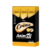 AnimAll Crème для котів зі смаком курки, 6 х15 г, супер преміум, крем