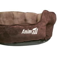 Лежак AnimAll Royal Velours M шоколадний 53х47 см з холофайбером Лежак AnimAll Royal Velours M шоколадний 53х47 см з холофайбером