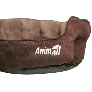 Лежак AnimAll Royal Velours M шоколадний 53х47 см з холофайбером