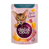 Del Пауч кот. качка та гарбуз в крем-супі 12х85 г Del Пауч кот. качка та гарбуз в крем-супі 12х85 г
