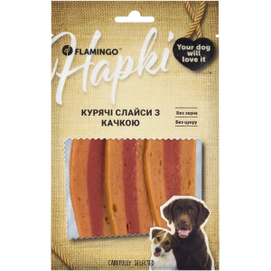 Flamingo Курячі слайси з качкою для собак 75 GR