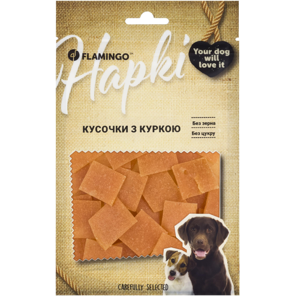 Flamingo Кусочки з куркою для собак 75 GR
