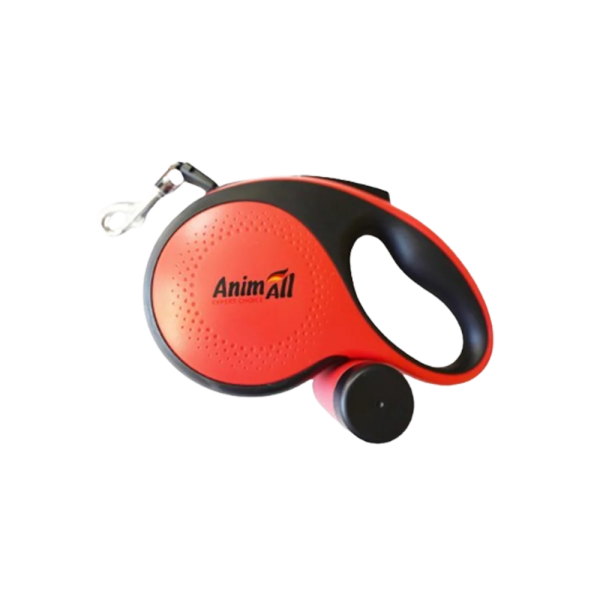 AnimAll рулетка-повідець з диспенсером XL до 50 кг/8 метрів червона, MS7016-B, (Х/24/Х)