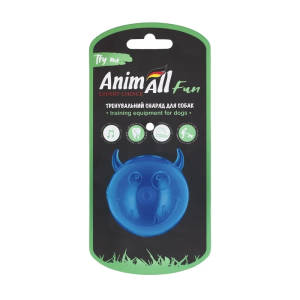 AnimAll Fun м'яч чортик з пищалкою 65 мм синій