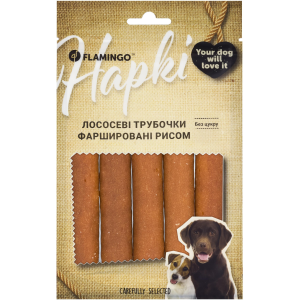 Flamingo Лососеві трубочки фаршировані рисом для собак 75 GR