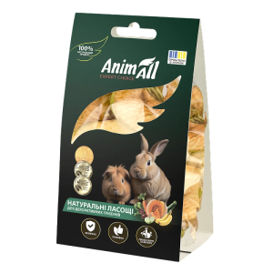 AnimAll Ласощі для гризунів, 30 г. Cушені яблуко та банан
