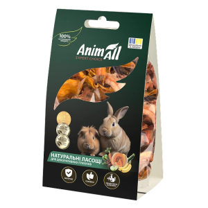 AnimAll Ласощі для гризунів, 50 г. Cушені морква та гарбуз