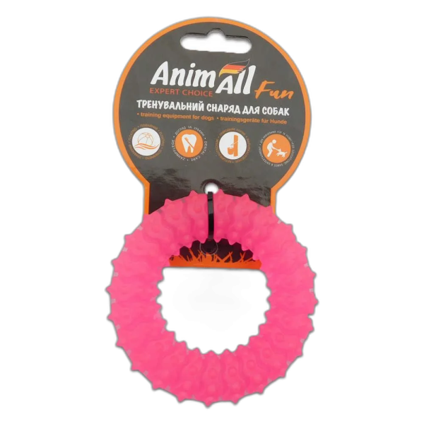 AnimAll Фан 88163 кільце з шипами 9 см коралове