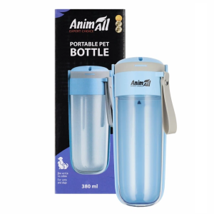 AnimAll Пляшка - поїлка для домашніх тварин EZ-2001 Блакитний, 380 мл
