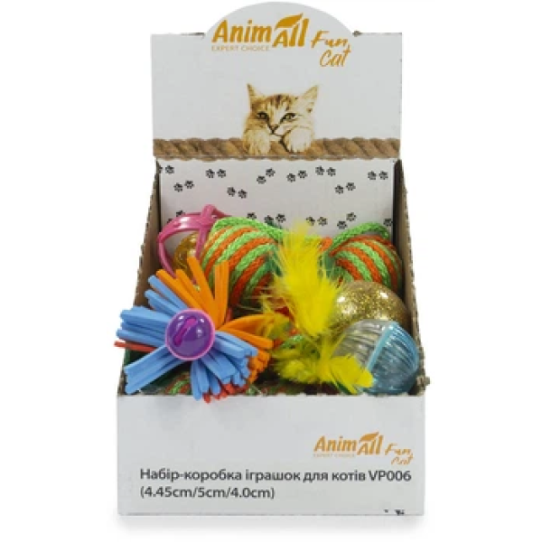AnimAll Фан VP006 набір-коробка іграшок для котів- 15 од.