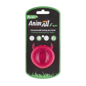 AnimAll Fun м'яч чортик з пищалкою 65 мм рожевий