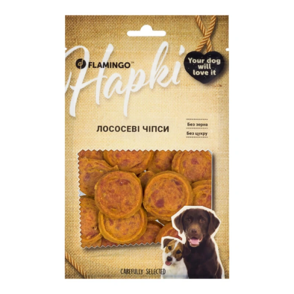 Flamingo Лососеві чіпси для собак 75 GR