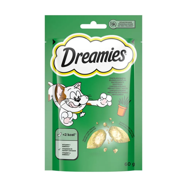 Ласощі Dreamies з котячою м'ятою для котів та кошенят, набір 6х60 г