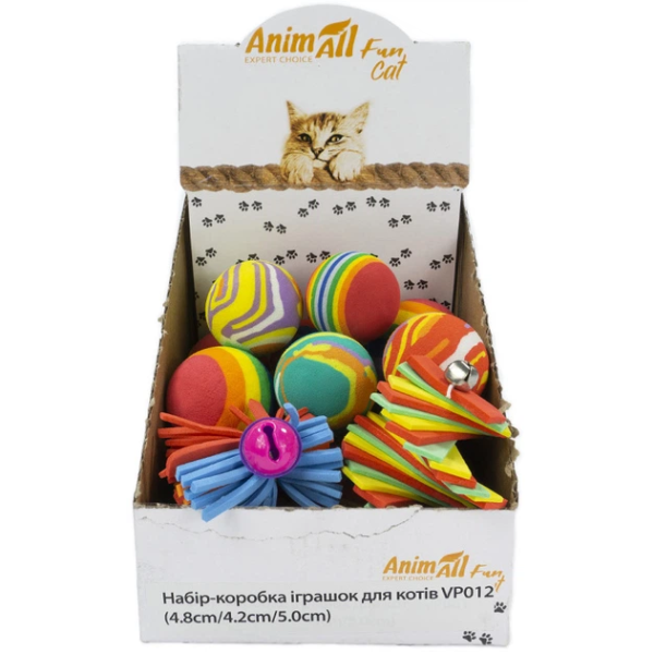 AnimAll Фан VP012 набір-коробка іграшок для котів- 18 од.