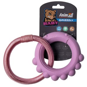 Іграшка для цуценят AnimAll GrizZzly Baby Восьминіг з канатом рожева лаванда 13,5×12,8×2,6 см TPR + cotton Іграшка для цуценят AnimAll GrizZzly Baby Восьминіг з канатом рожева лаванда 13,5×12,8×2,6 см TPR + cotton