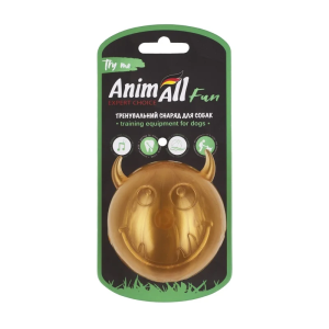 AnimAll Fun м'яч чортик з пищалкою 75 мм золотий AnimAll Fun м'яч чортик з пищалкою 75 мм золотий