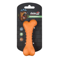 Іграшка для собак AnimAll GrizZzly Кістка шипована помаранчева 11х4,7х4 см