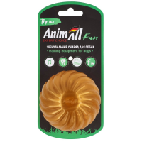AnimAll Fun м'яч хвиля з пищалкою 75 мм золотий TPR для собак і котів