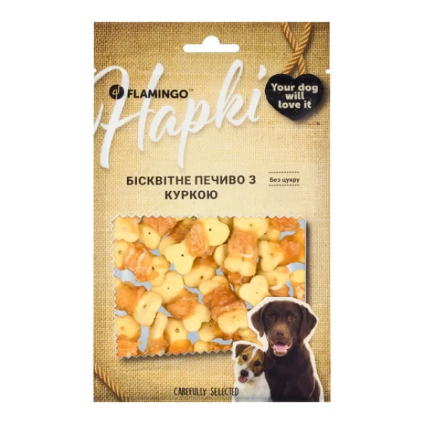 Flamingo Бісквітне печиво з куркою для собак 75 GR