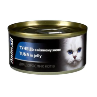 АнімАлл вологий корм для котів Тунець в ніжному желе 85г АнімАлл вологий корм для котів Тунець в ніжному желе 85г