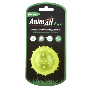 AnimAll Fun м'яч шипований з пищалкою 65 мм жовтий AnimAll Fun м'яч шипований з пищалкою 65 мм жовтий