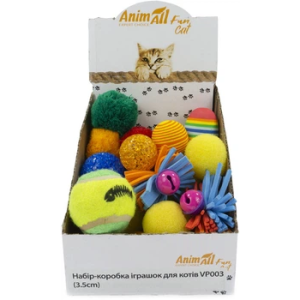 AnimAll Фан VP003 набір-коробка іграшок для котів- 24 од. AnimAll Фан VP003 набір-коробка іграшок для котів- 24 од.