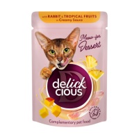 Del Пауч кот. кролик та тропічні фрукти у вершковому соусі 12х80 г