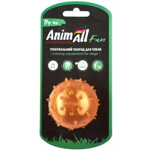 AnimAll Fun м'яч шипований з пищалкою 65 мм золотий AnimAll Fun м'яч шипований з пищалкою 65 мм золотий