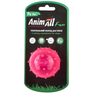 AnimAll Fun м'яч шипований з пищалкою 75 мм рожевий AnimAll Fun м'яч шипований з пищалкою 75 мм рожевий
