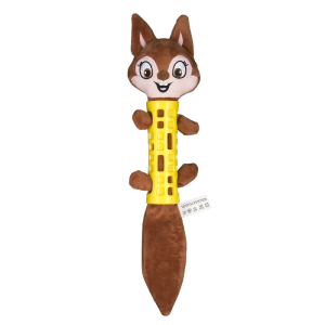 Іграшка для собак AnimAll GrizZzly Білка з пищалкою жовта S 44х12 см поліестер
