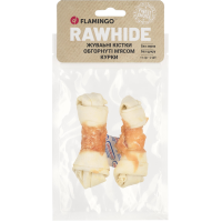 Flamingo ЖУВАЛЬНІ КІСТКИ ДЛЯ СОБАК ОБГОРНУТІ М'ЯСОМ КУРКИ 2ST 11CM. 70g