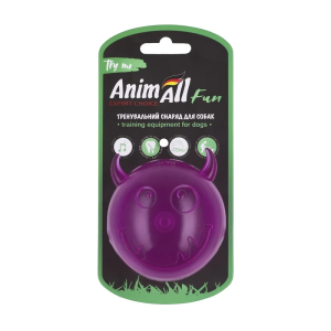 AnimAll Fun м'яч чортик з пищалкою 75 мм фіолетовий AnimAll Fun м'яч чортик з пищалкою 75 мм фіолетовий